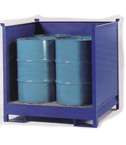 Steal station, 4 drum stackable pallet